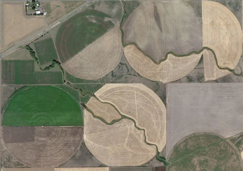 Illustration for article titled Satellite Images of Agricultural Fields Make the Earth Look 8-Bit